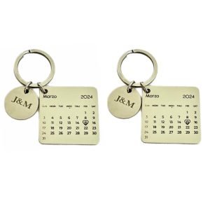 Par de llaveros calendario